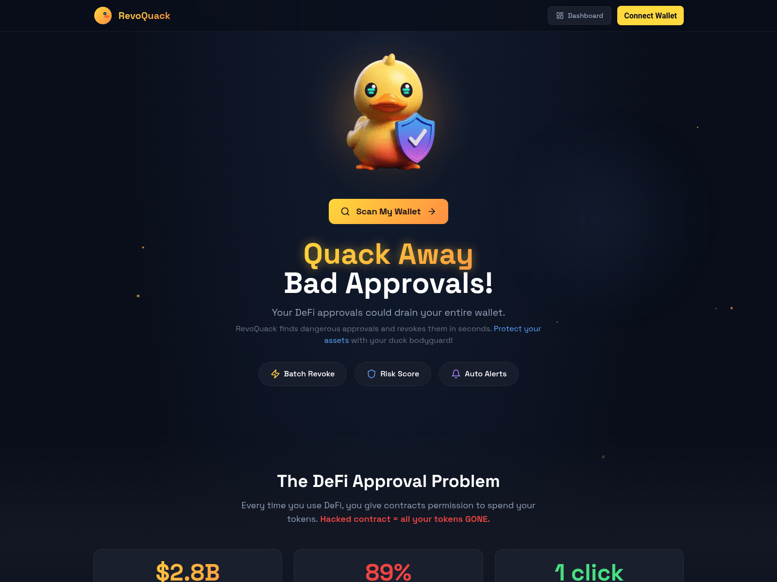 Screenshot of www.revoquack.com