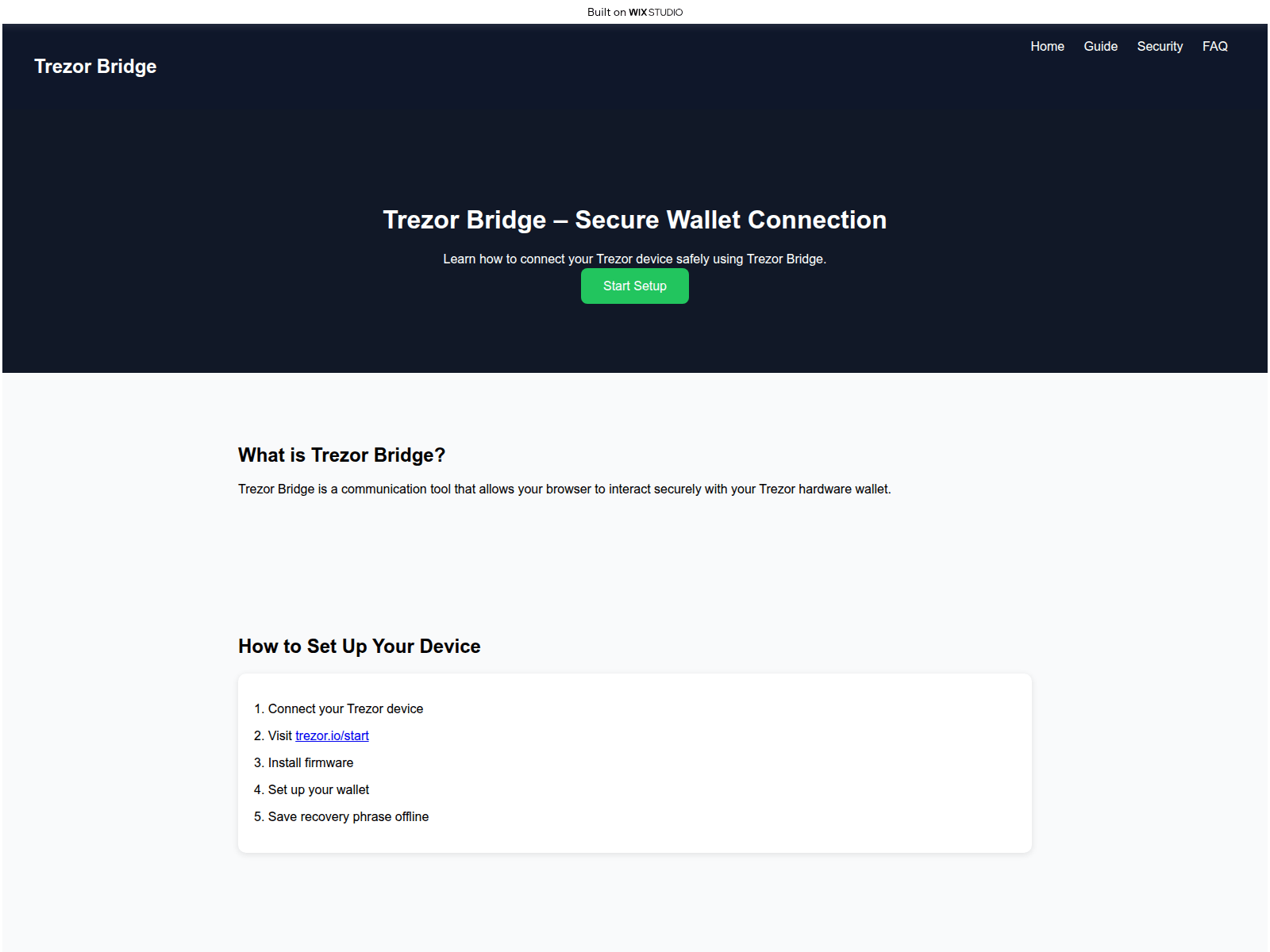 Screenshot of tellybridge.wixstudio.com