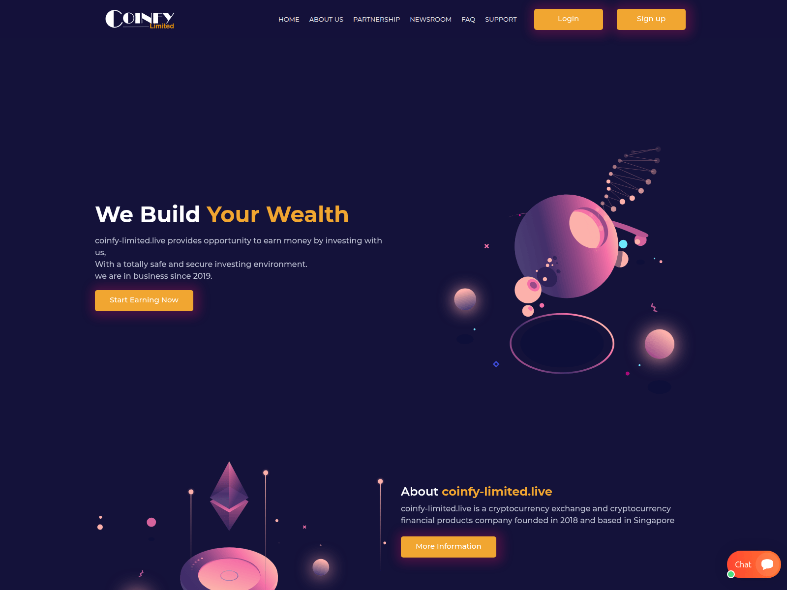 Знімок екрана coinfy-limited.live