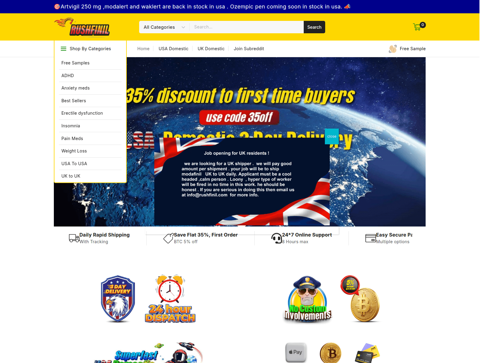 Screenshot von rushfinil.com