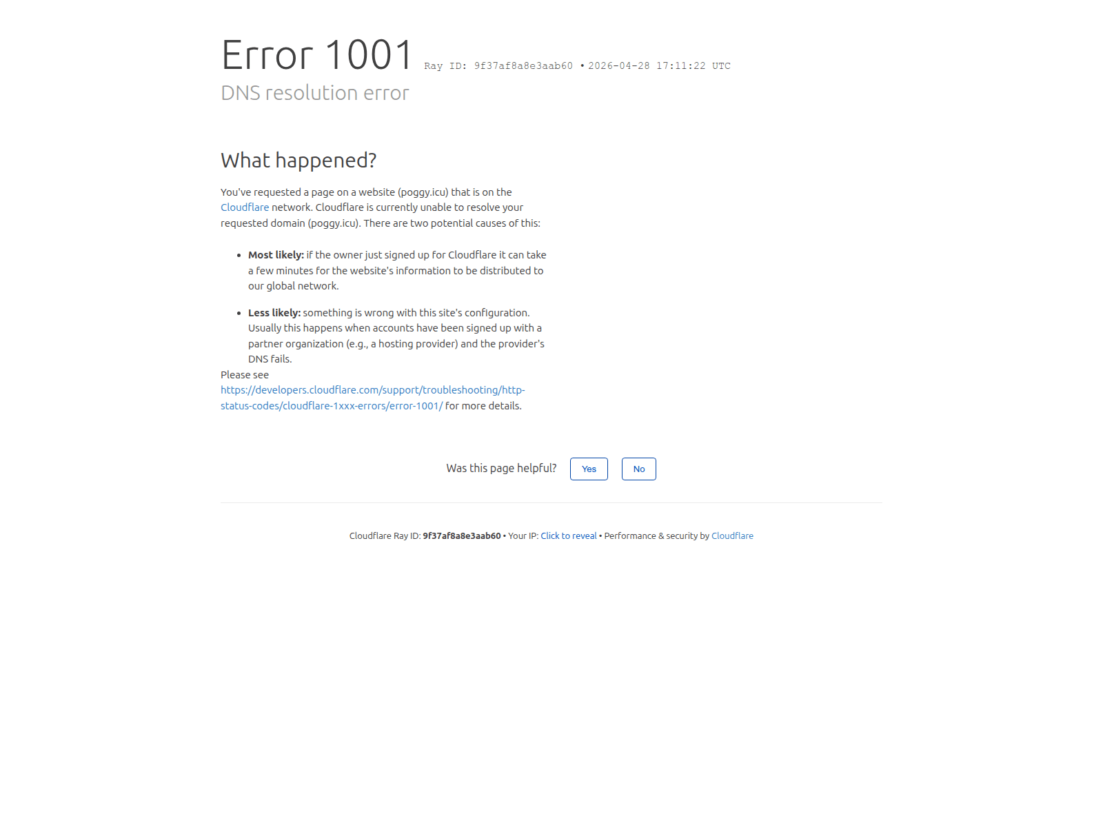 Screenshot von poggy.icu