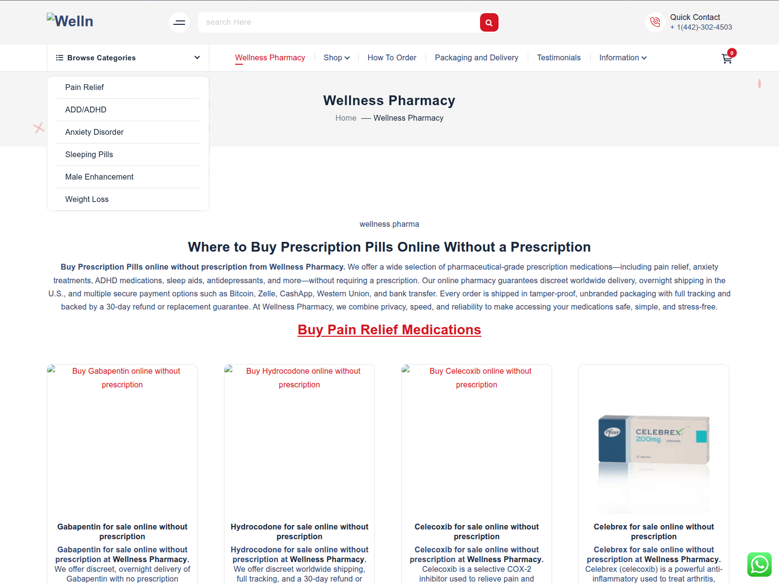 Screenshot von wellnespharmacy.net
