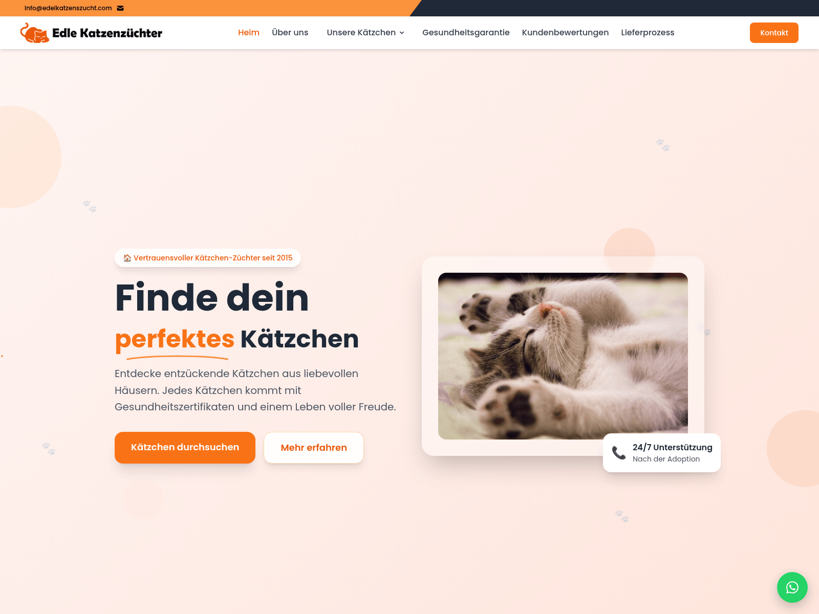Screenshot von edelkatzenszucht.com