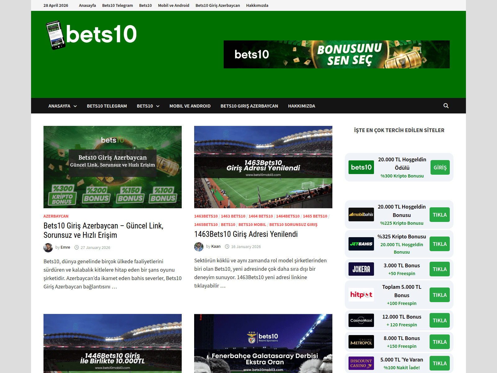 Screenshot of bets10-mobile.com