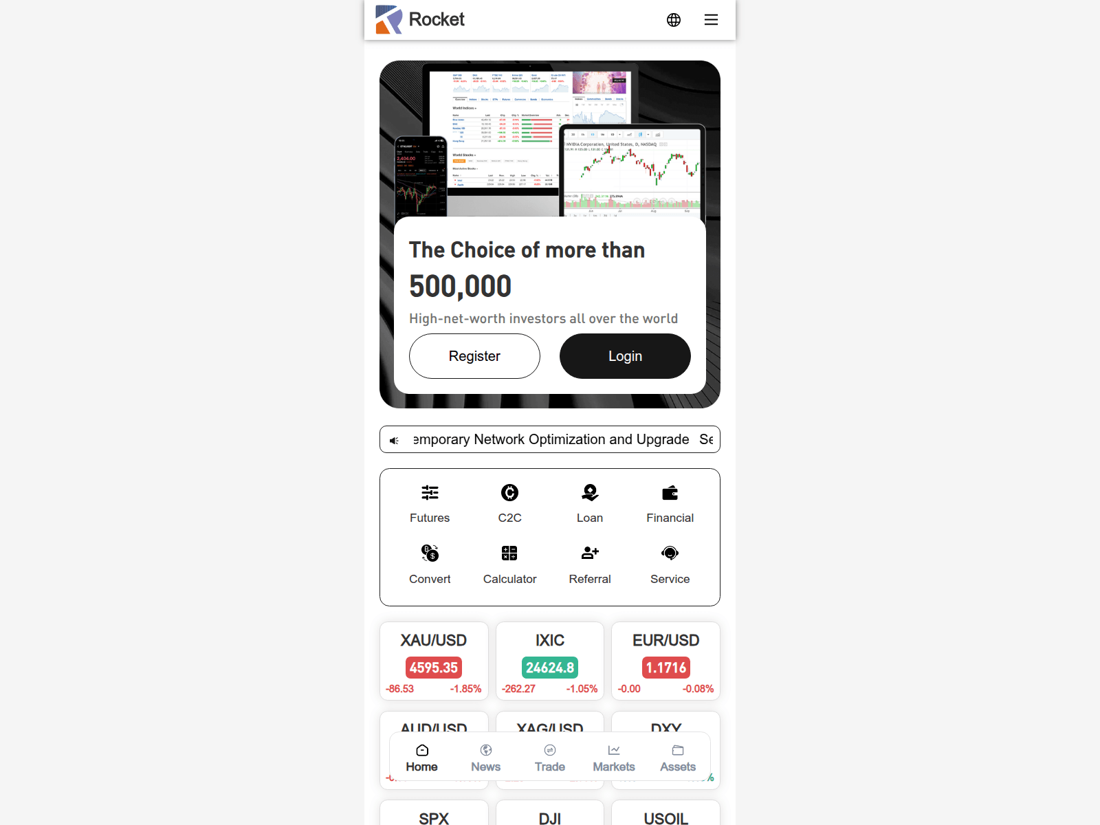 Screenshot of vtrocket.com