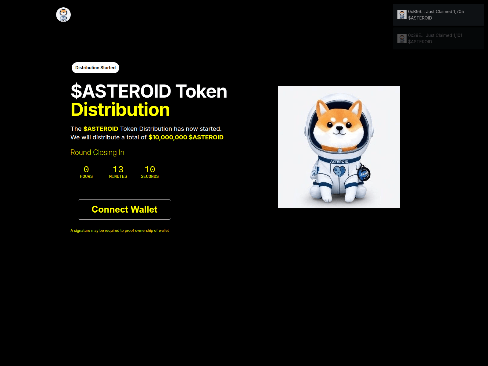 Screenshot of punk-allocation.xyz