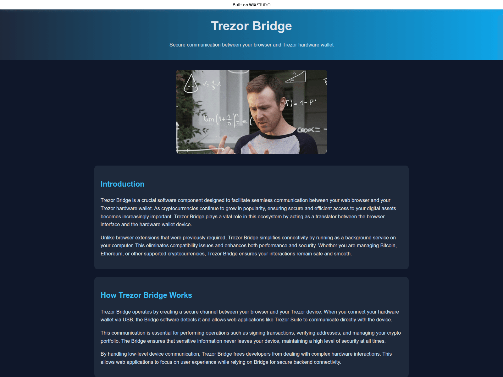 Screenshot of bridges-improve.wixstudio.com