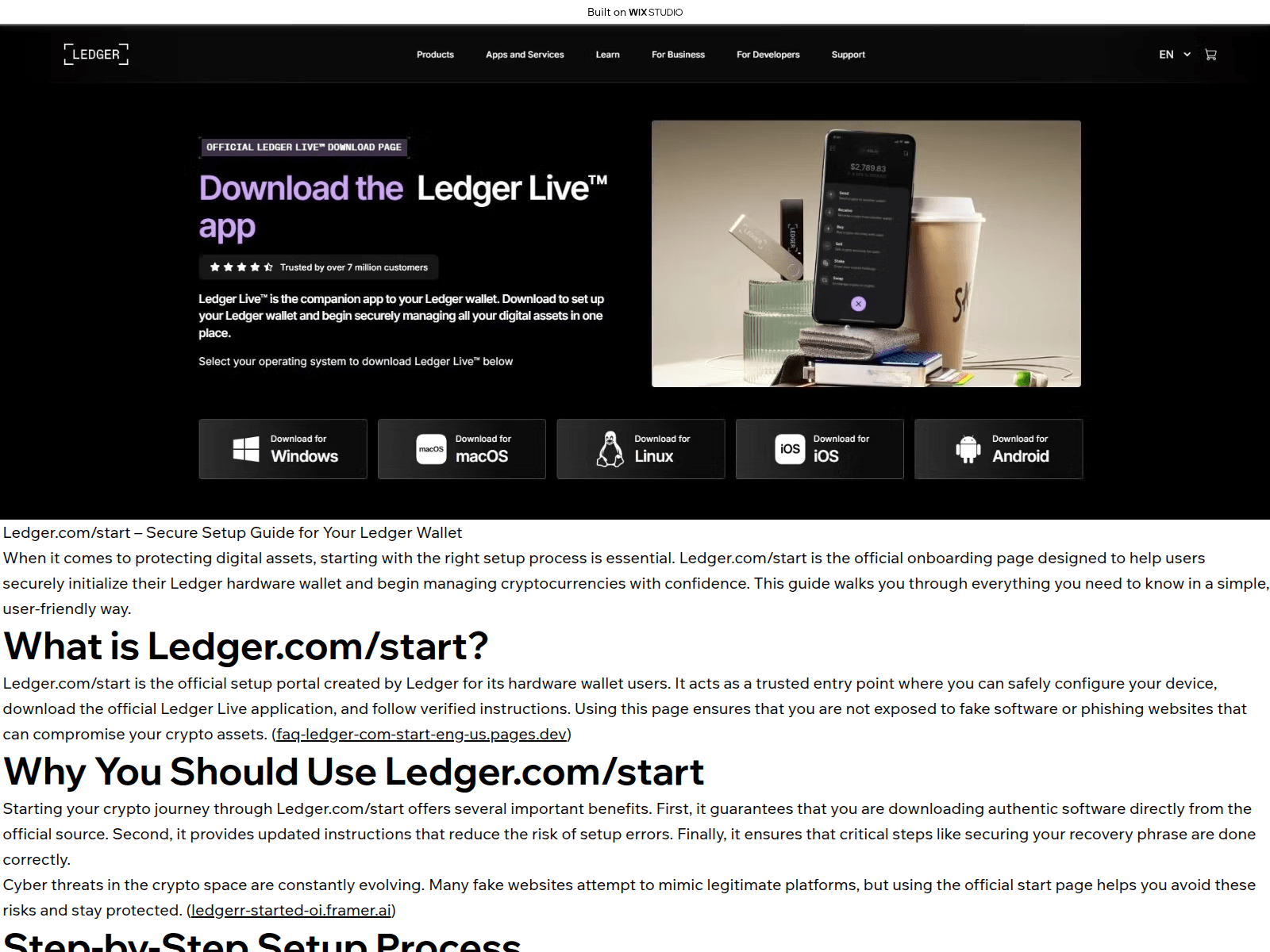 Screenshot of started-led.wixstudio.com
