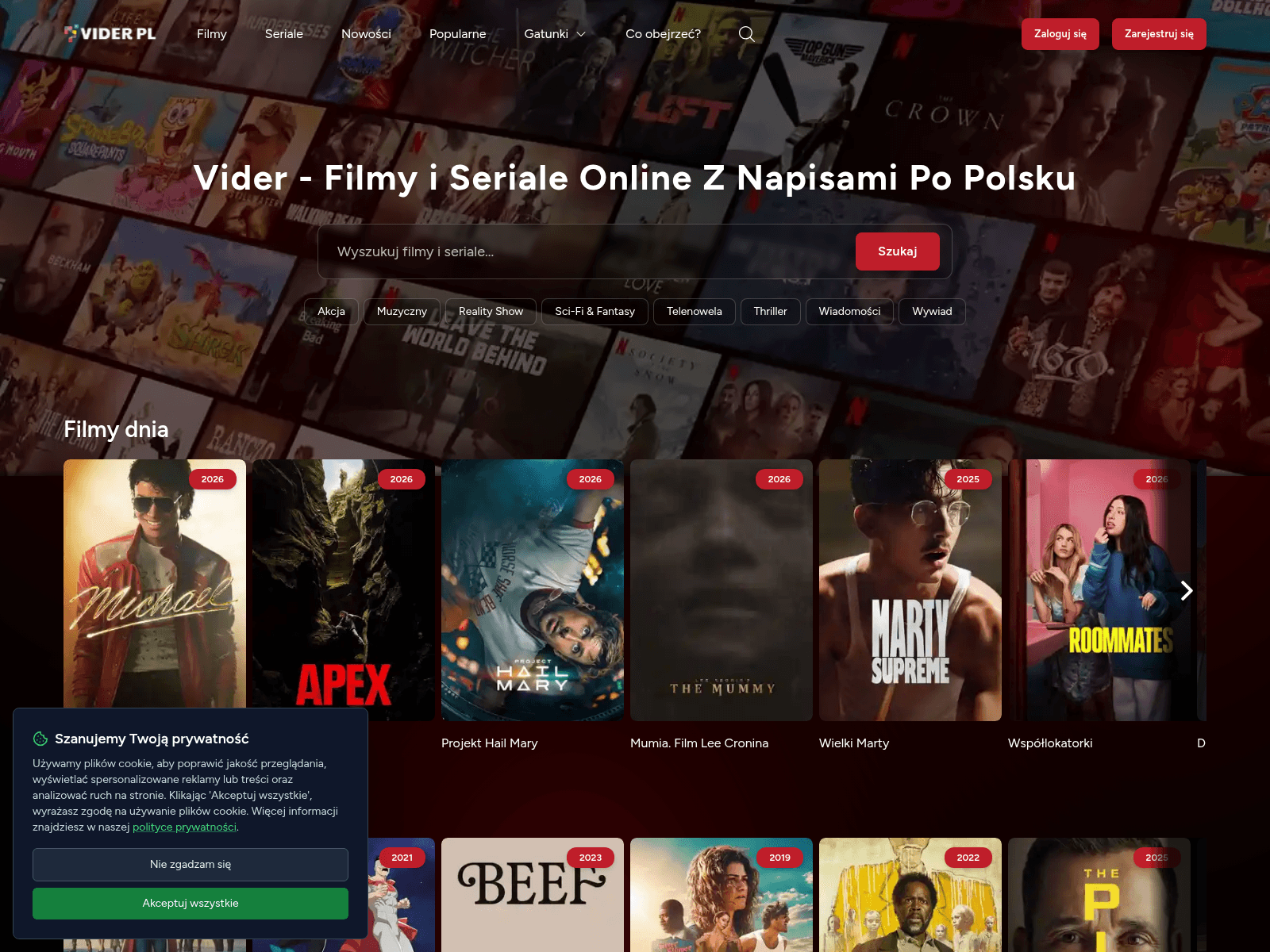 Screenshot von vider-pl.net