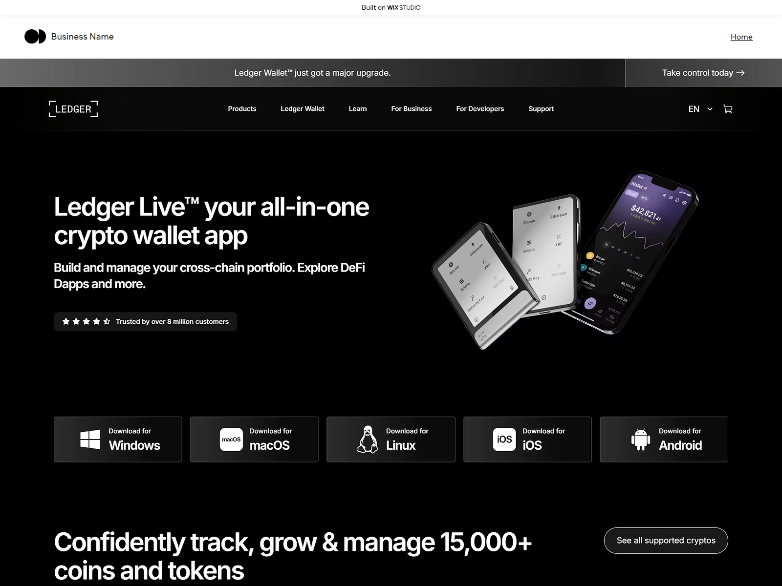 Screenshot of started-appslive.wixstudio.com