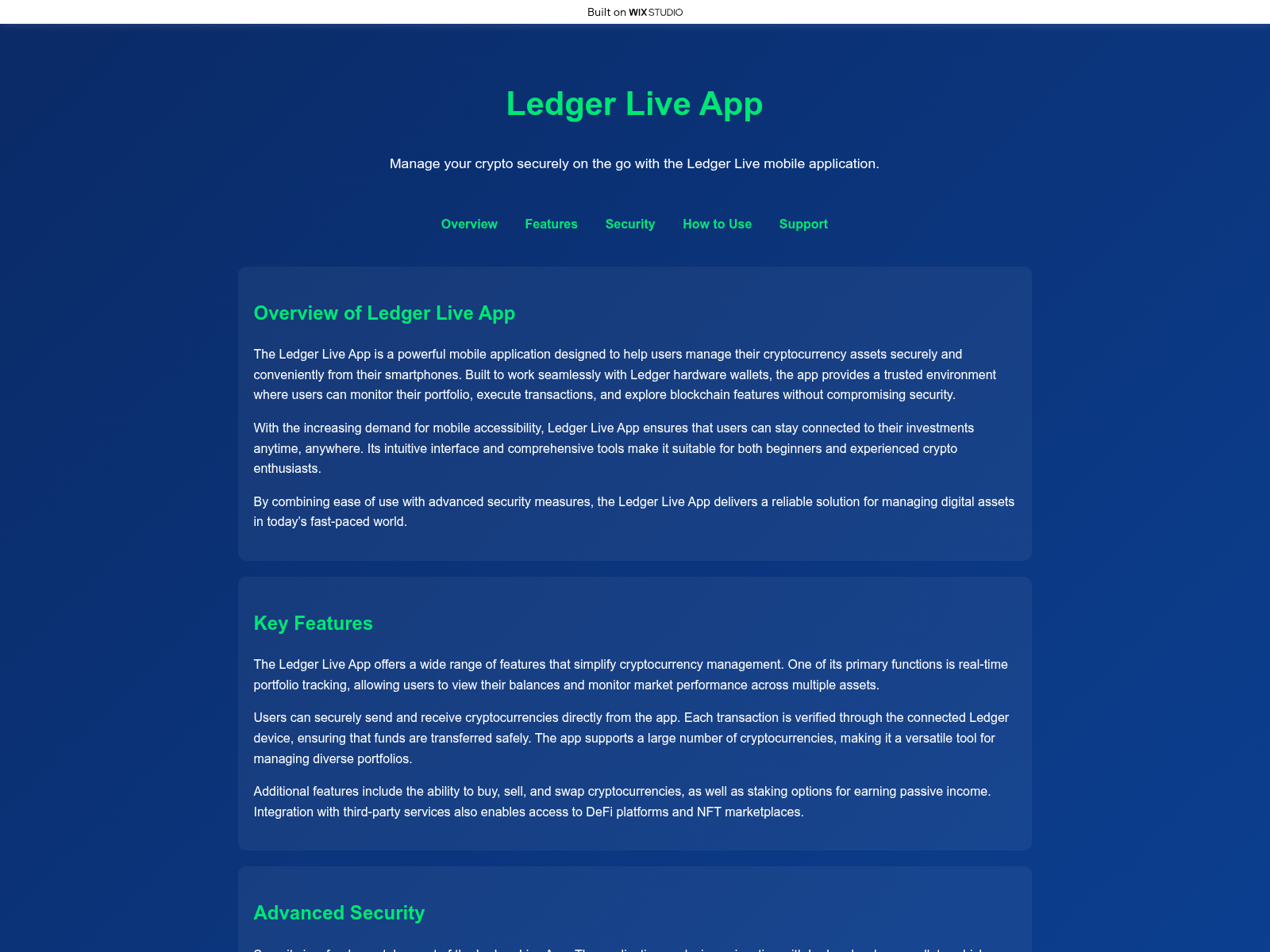 Screenshot of liveapp-official.wixstudio.com