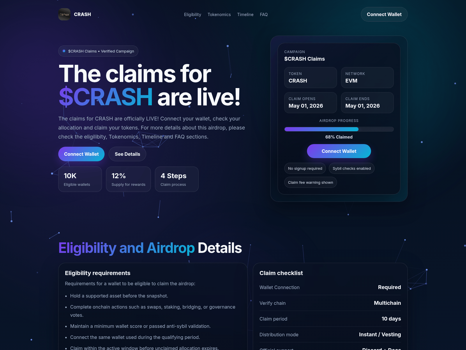 Screenshot of crash-nft.xyz