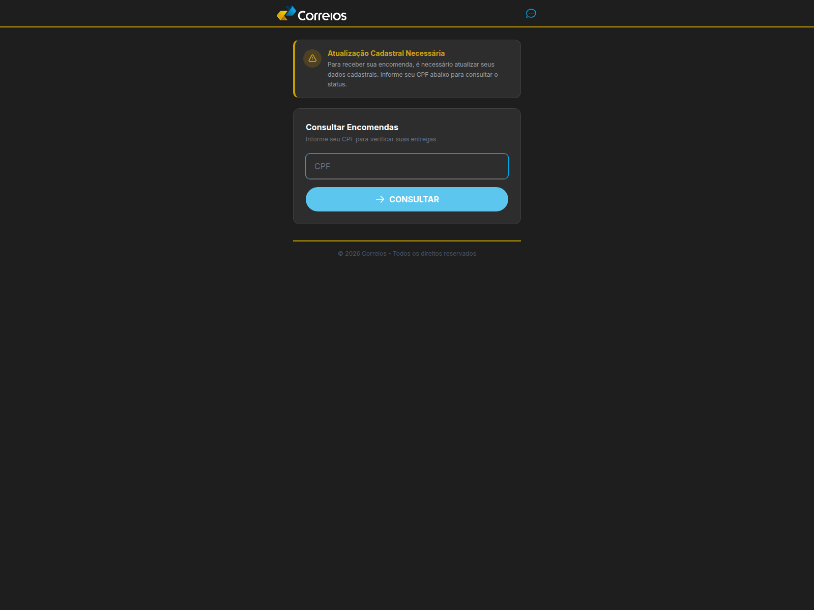 Screenshot von atualizarencomenda.com