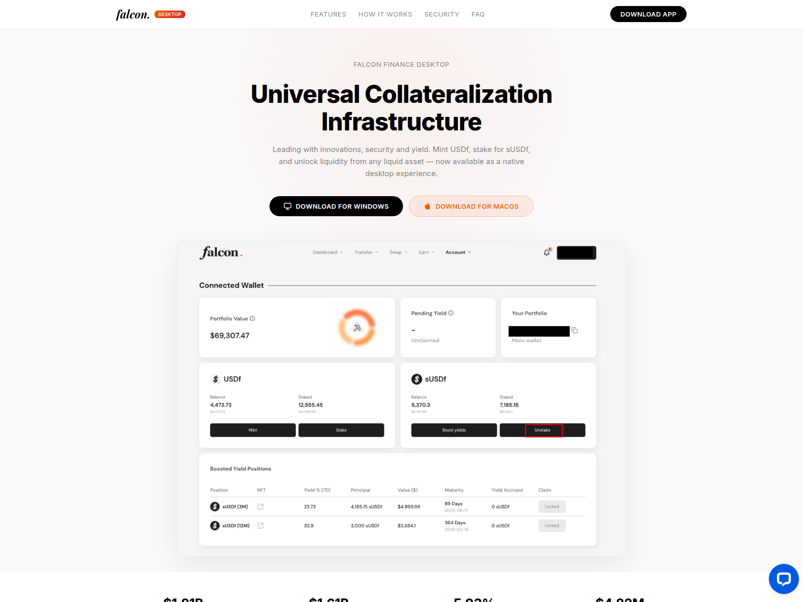 Screenshot of falcondesktop.finance