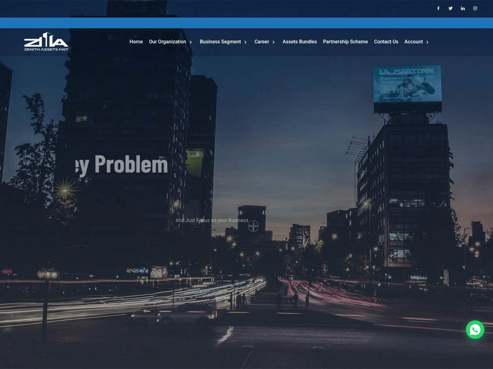 Знімок екрана zassetsmanagement.com