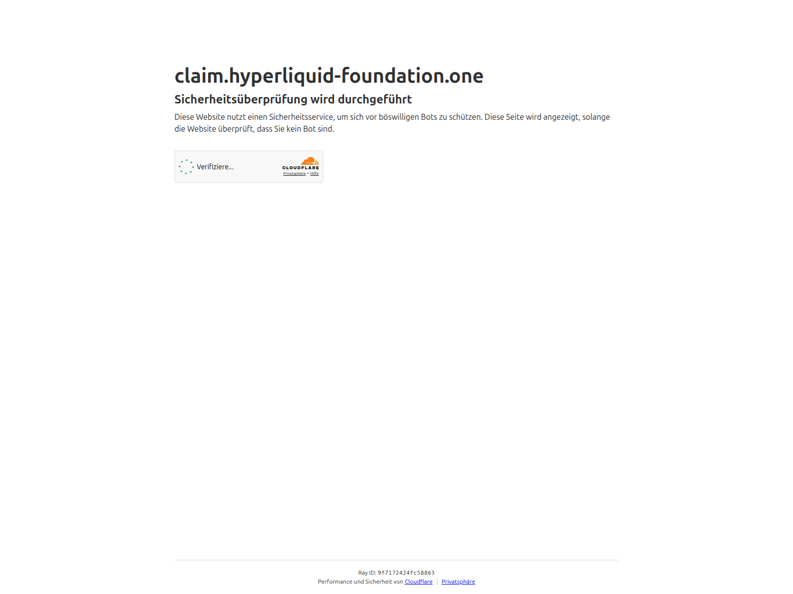 Captura de tela de claim.hyperliquid-foundation.one