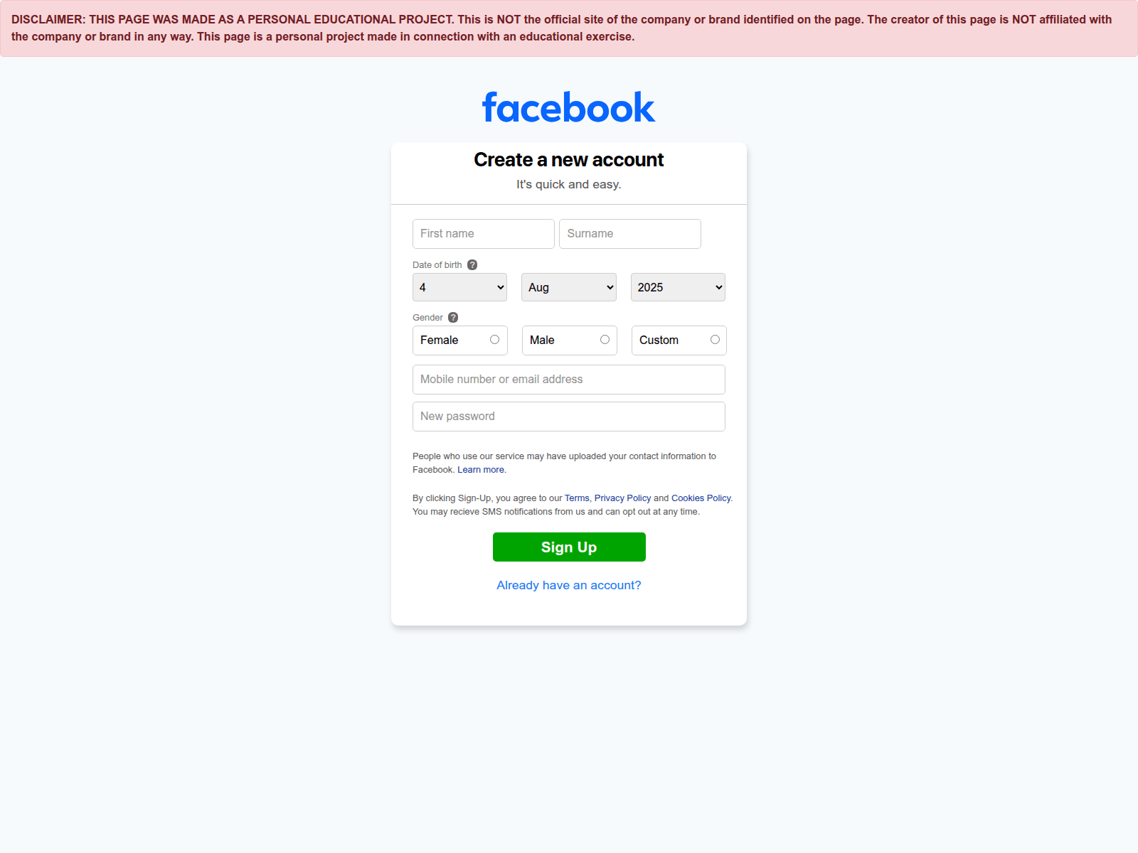 Screenshot of raysu929.github.io