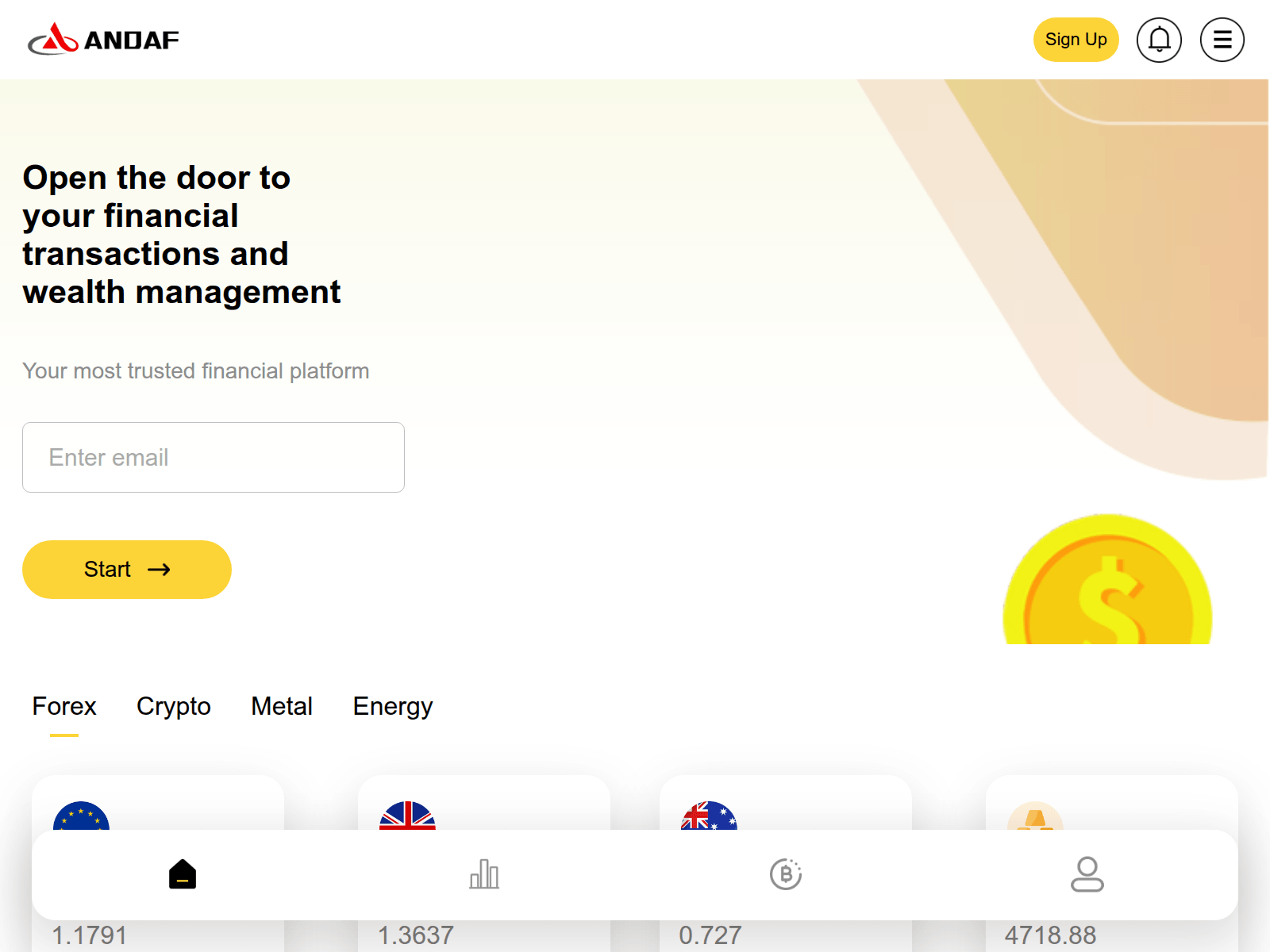 Screenshot von andafex.net