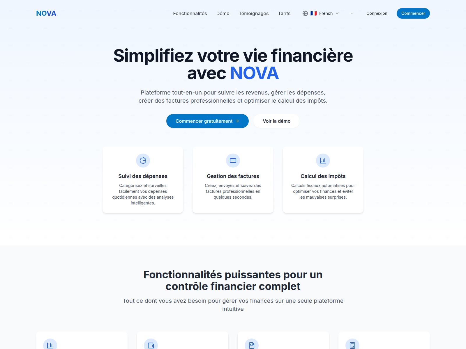 Screenshot von nova-finance.app