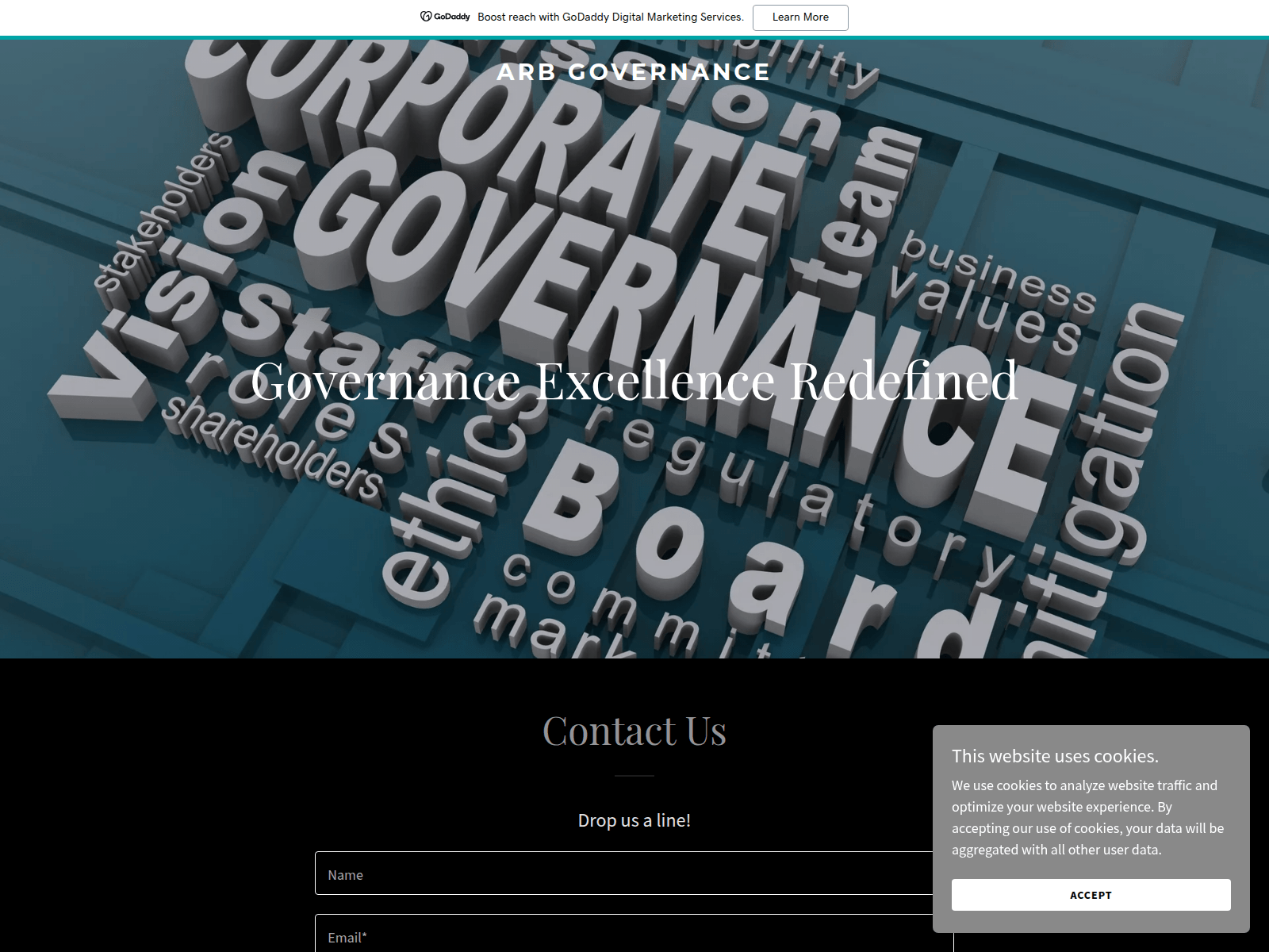 Знімок екрана arbgovernance.com
