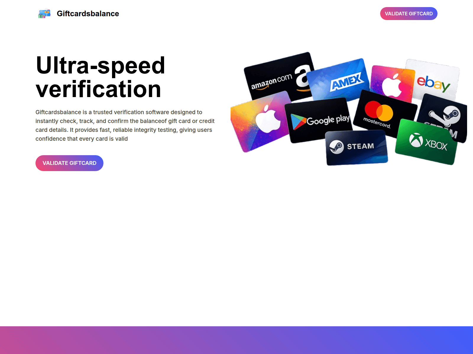 Screenshot of giftcardsbalance.online