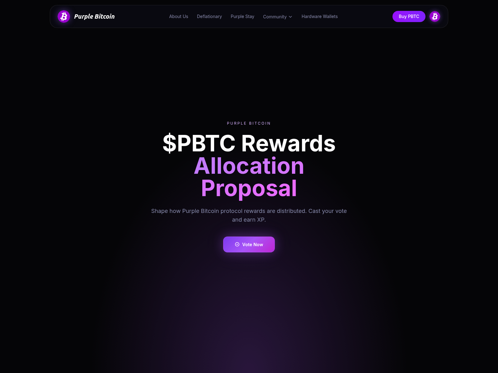Screenshot of purplebtc-allocations.xyz