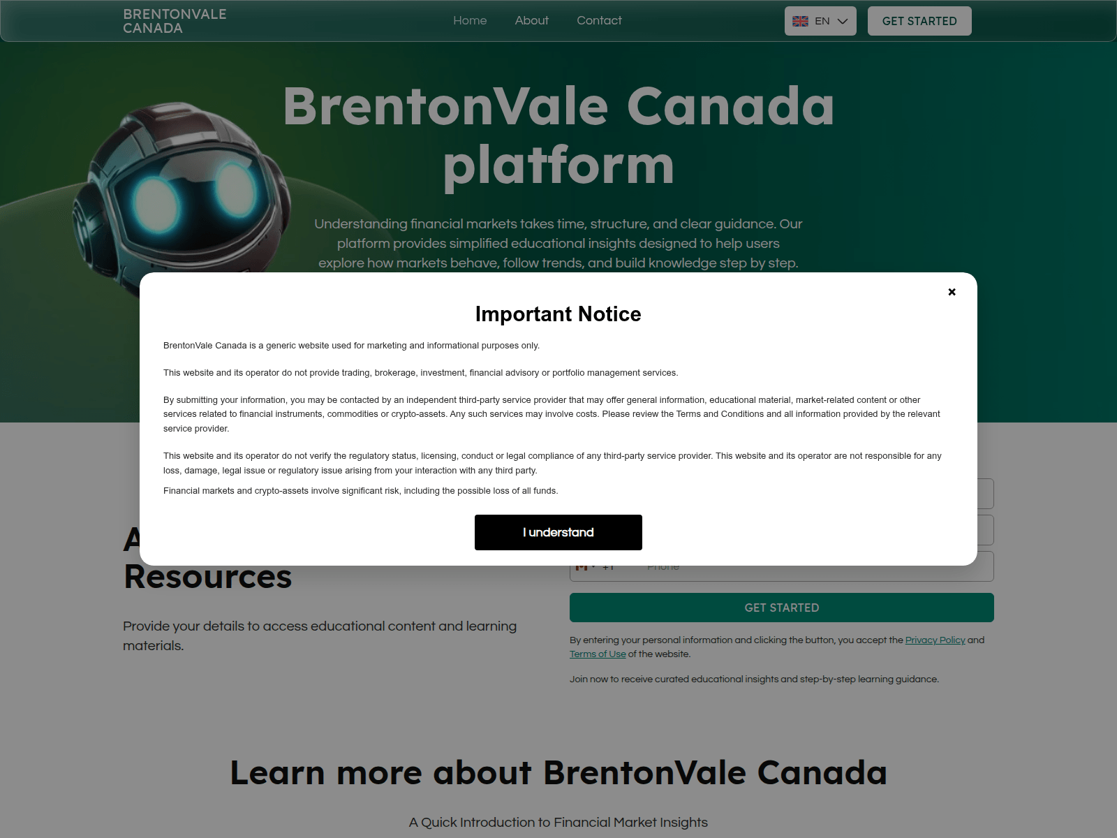 Screenshot of brentonvalecanada-ai.com