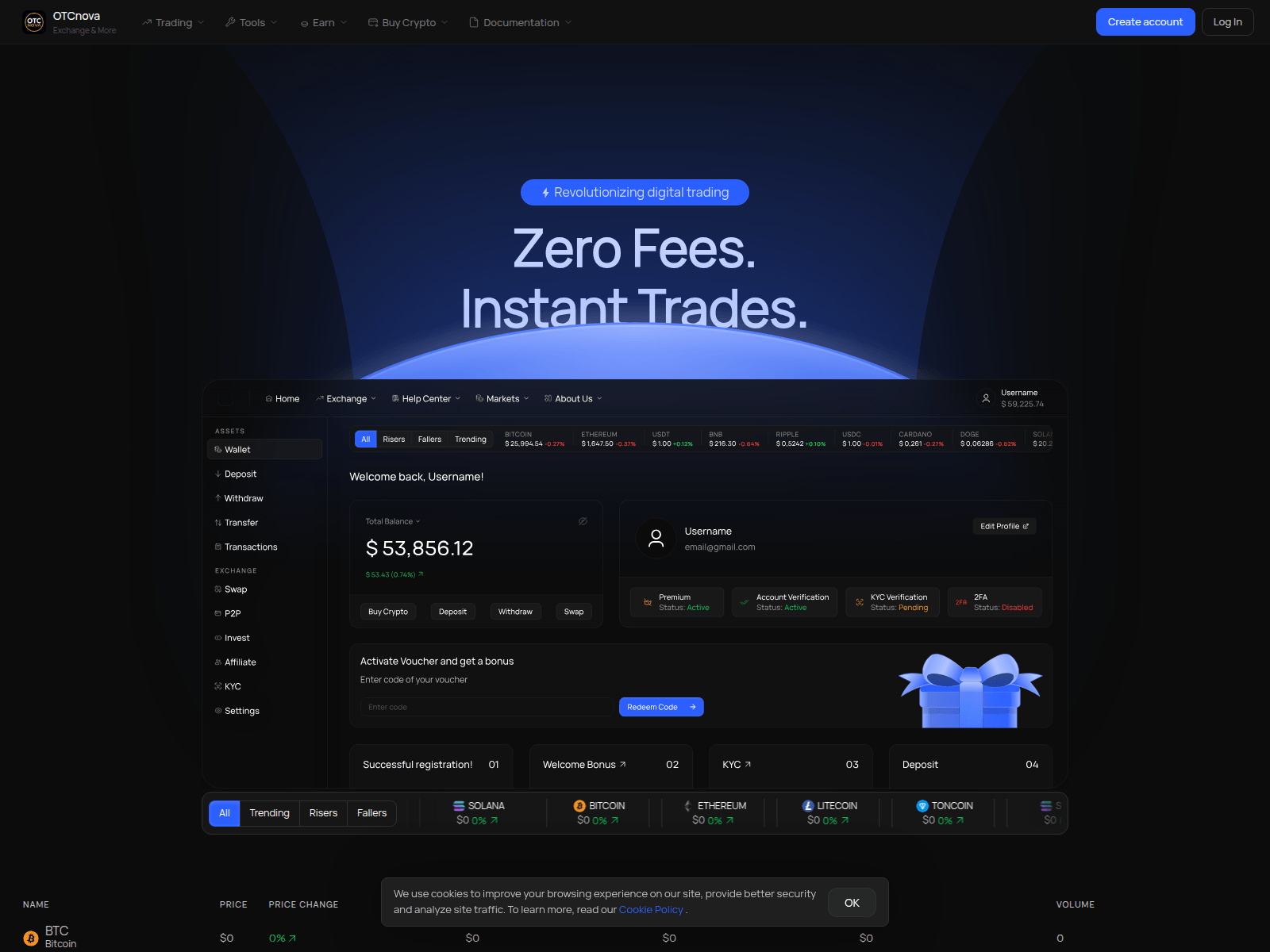 Screenshot of otcnova.com
