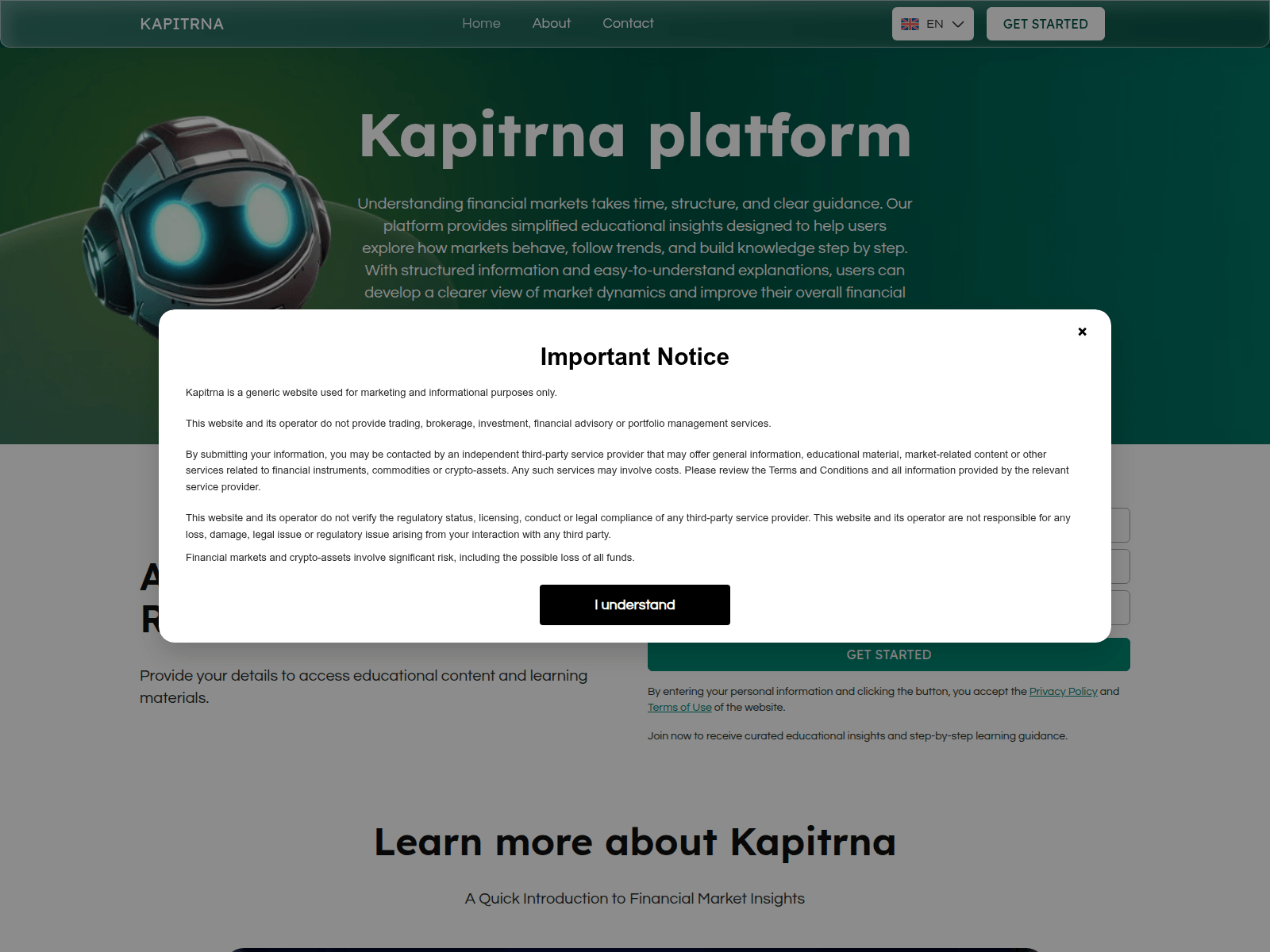 Screenshot of kapitrna.live