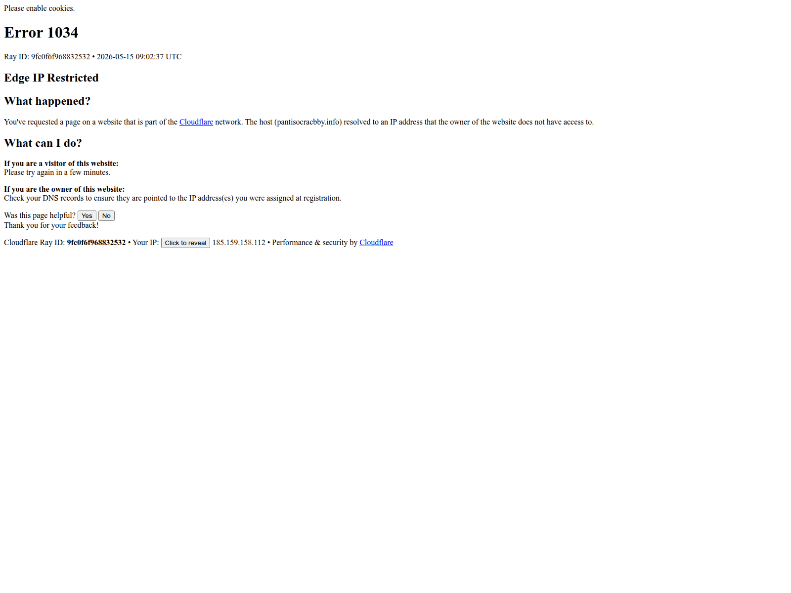 Screenshot of pantisocracbby.info
