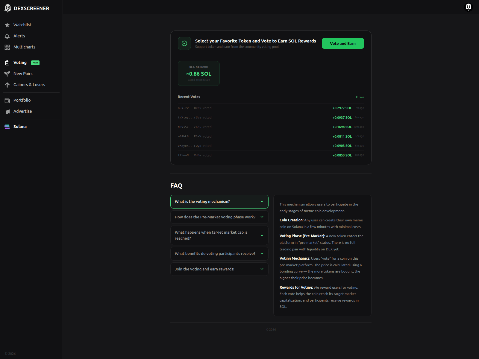 Screenshot of voting-dexcsreener.com