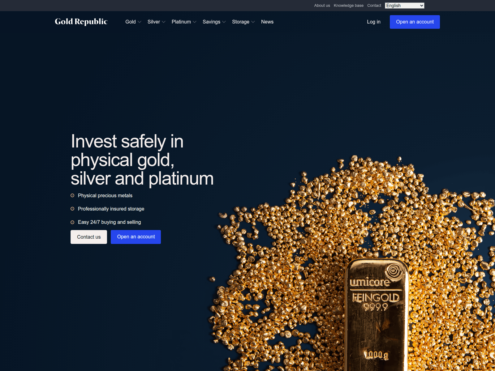 Screenshot of goldrepublicvault.com