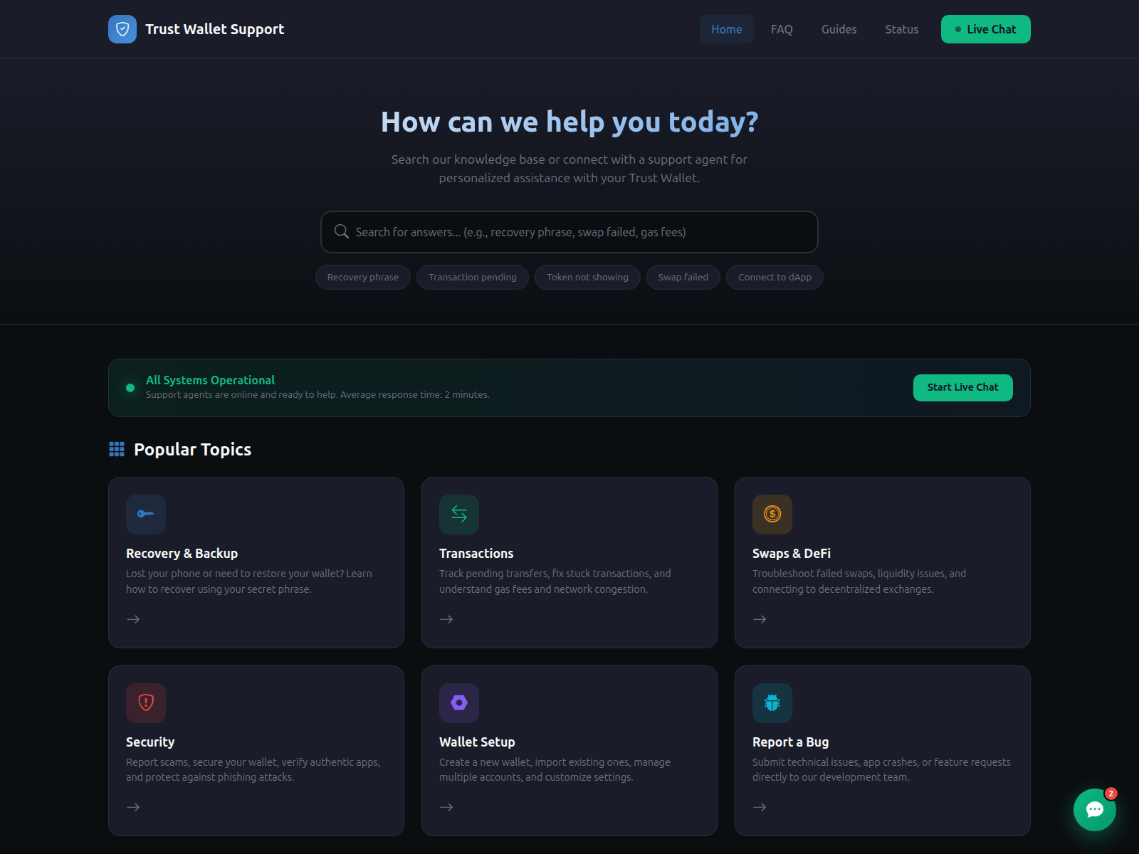 Forensic screenshot of trustwallet-helpdesk.org
