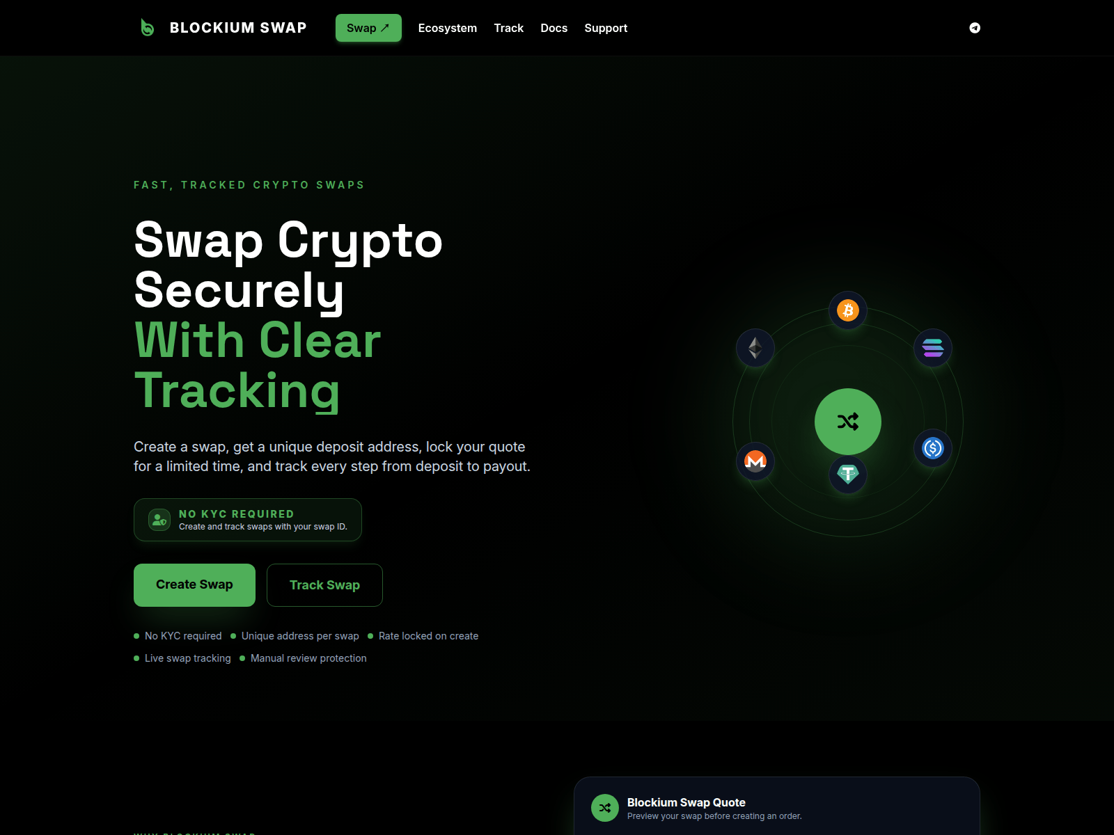 Screenshot von blockiumswap.com