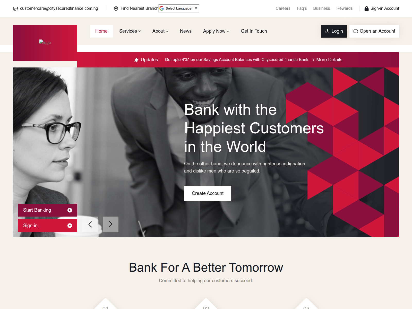 Screenshot of www.citysecuredfinance.com.ng