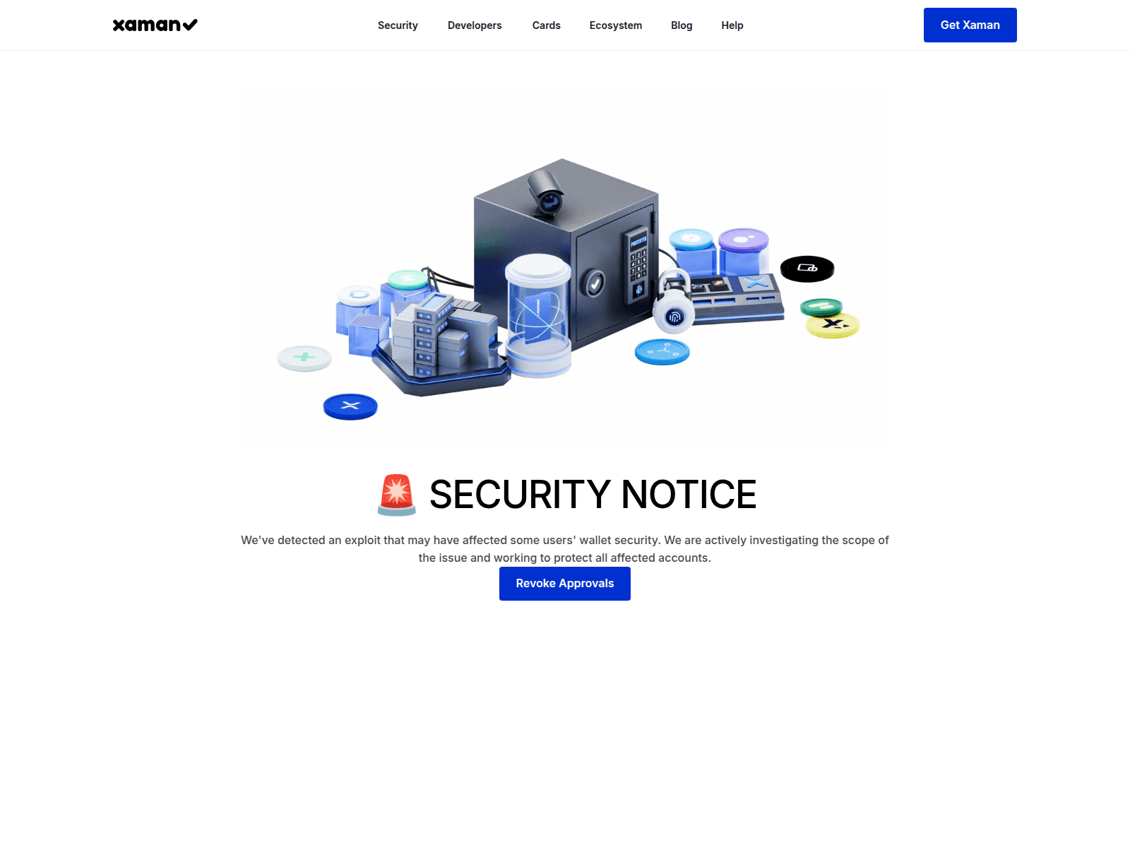 Forensic screenshot of security-xaman.com