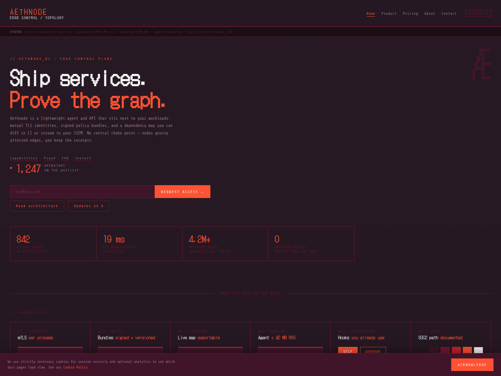 Screenshot of aethnode.com