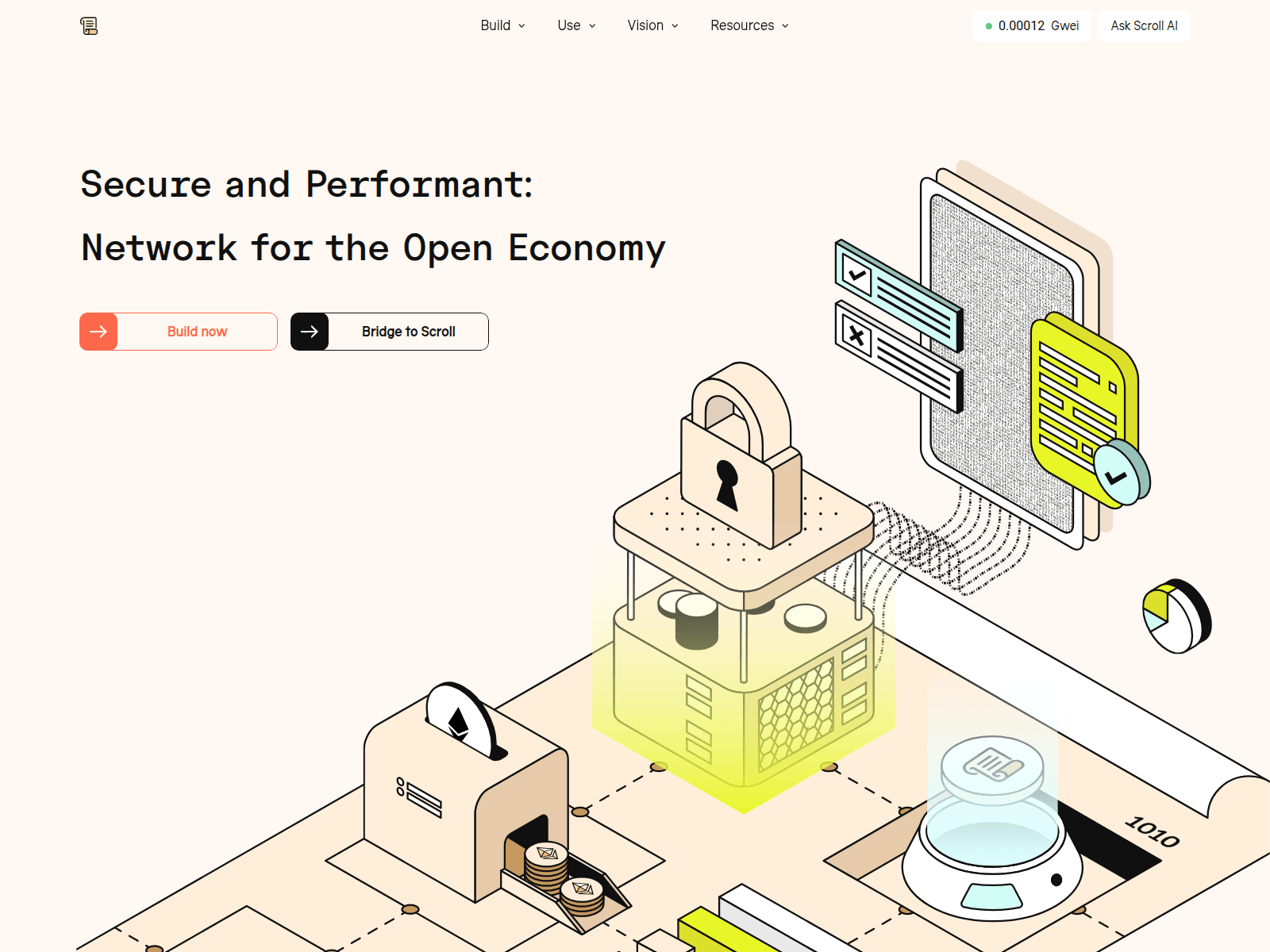 Screenshot of scroll.exchange