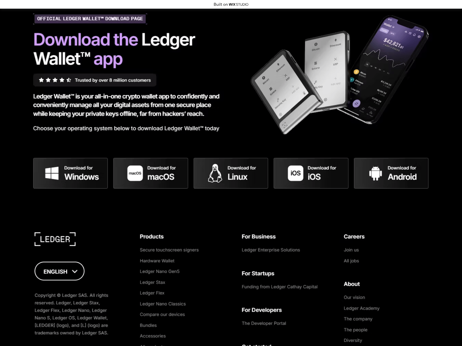 Screenshot of ledgrestart-io.wixstudio.com