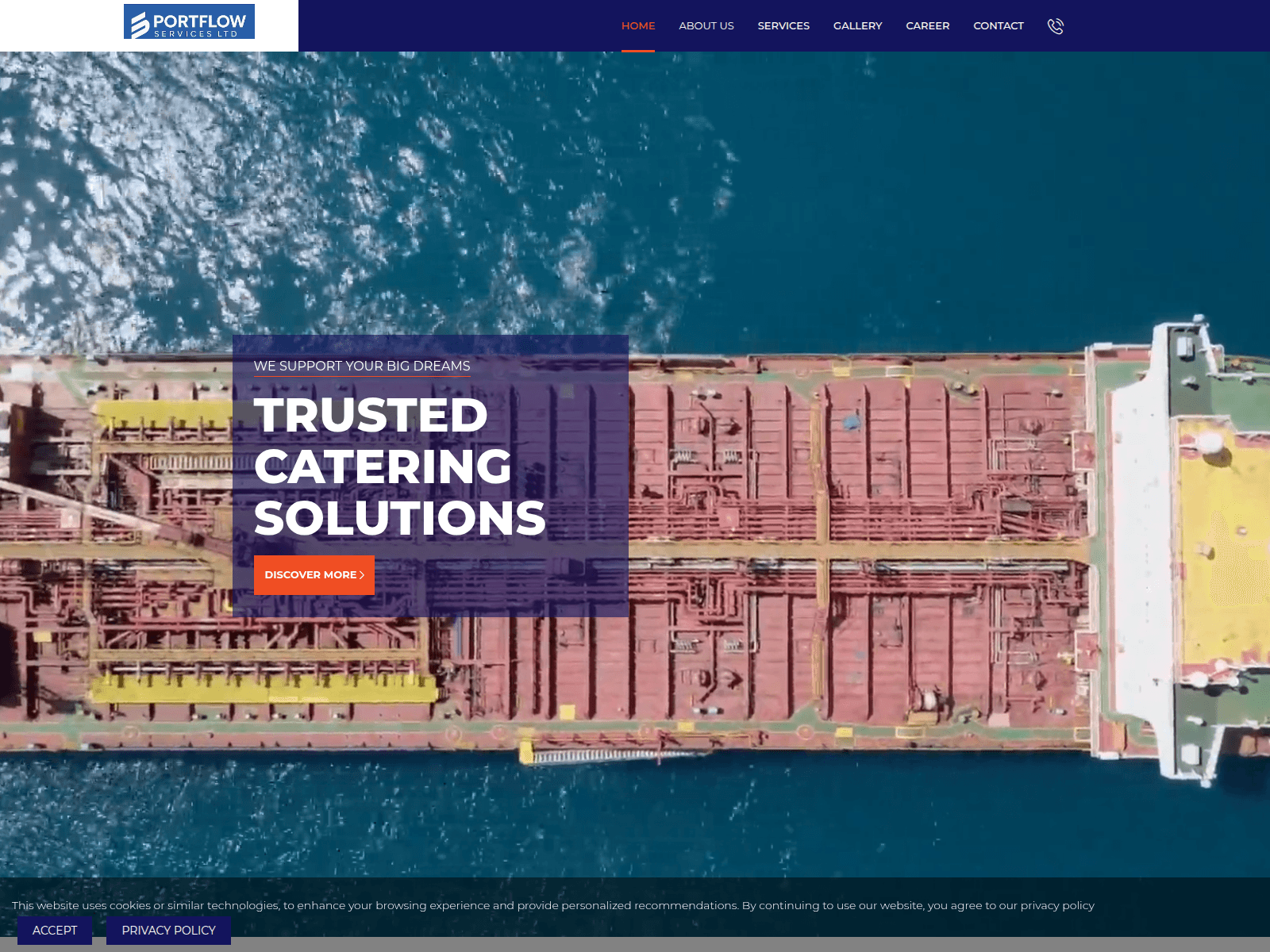 Screenshot of portflowltd.com