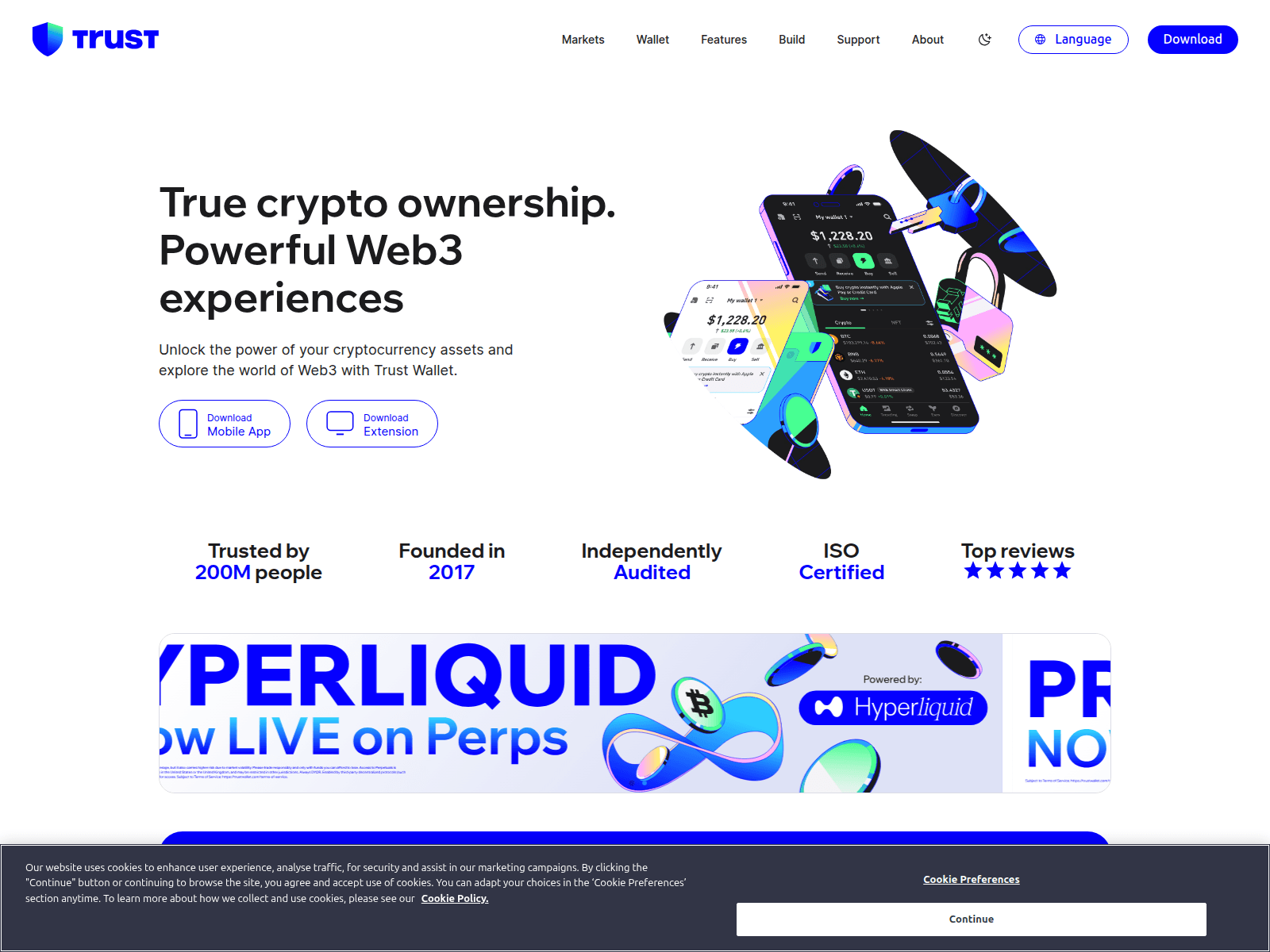 Captura de tela de swapper-trustwallet.com