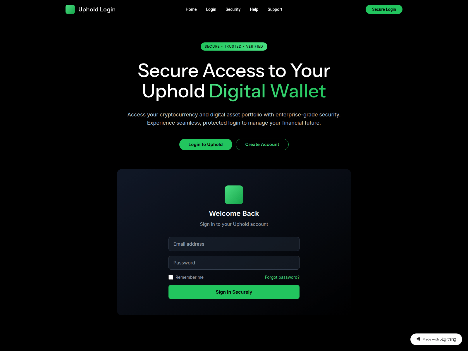Screenshot of sso-uphuld-nav-x-auth.created.app