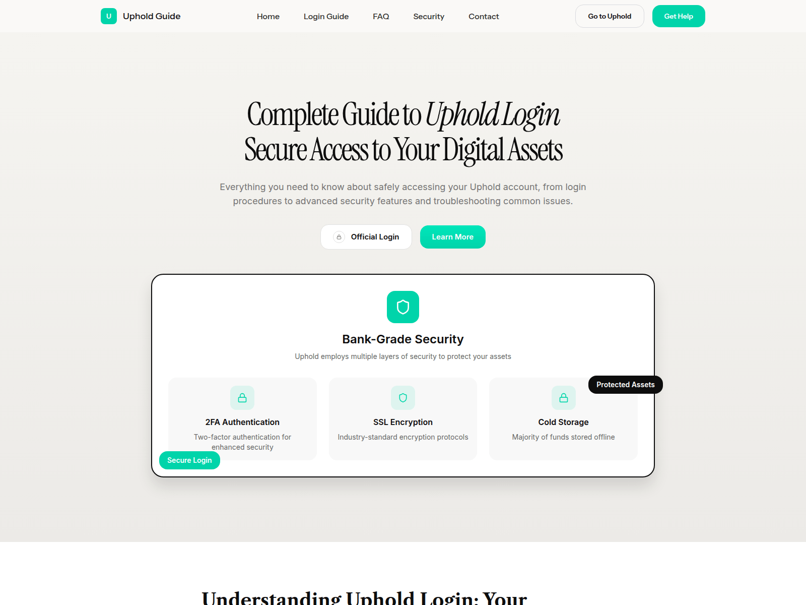 Screenshot of upholdauthlogn.created.app