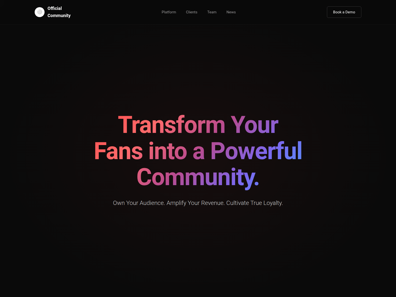 Скриншот сайта officialcommunity.com