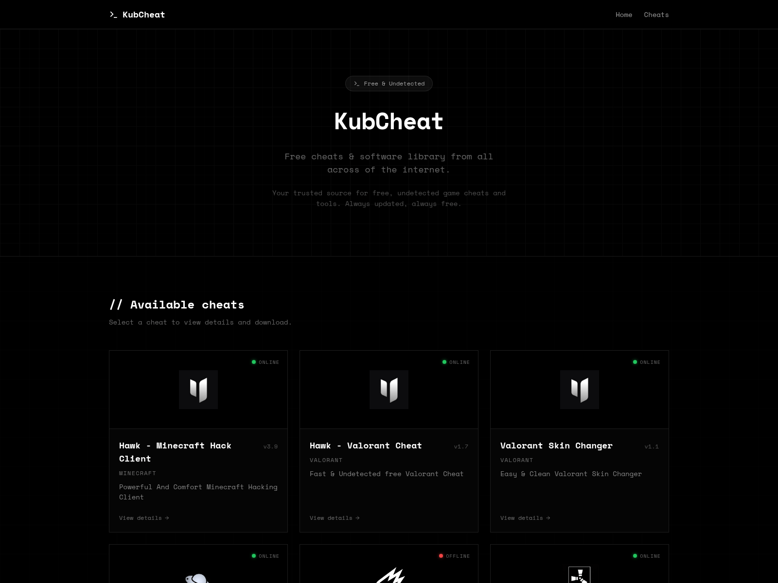 Ảnh chụp màn hình của kubcheat.biz