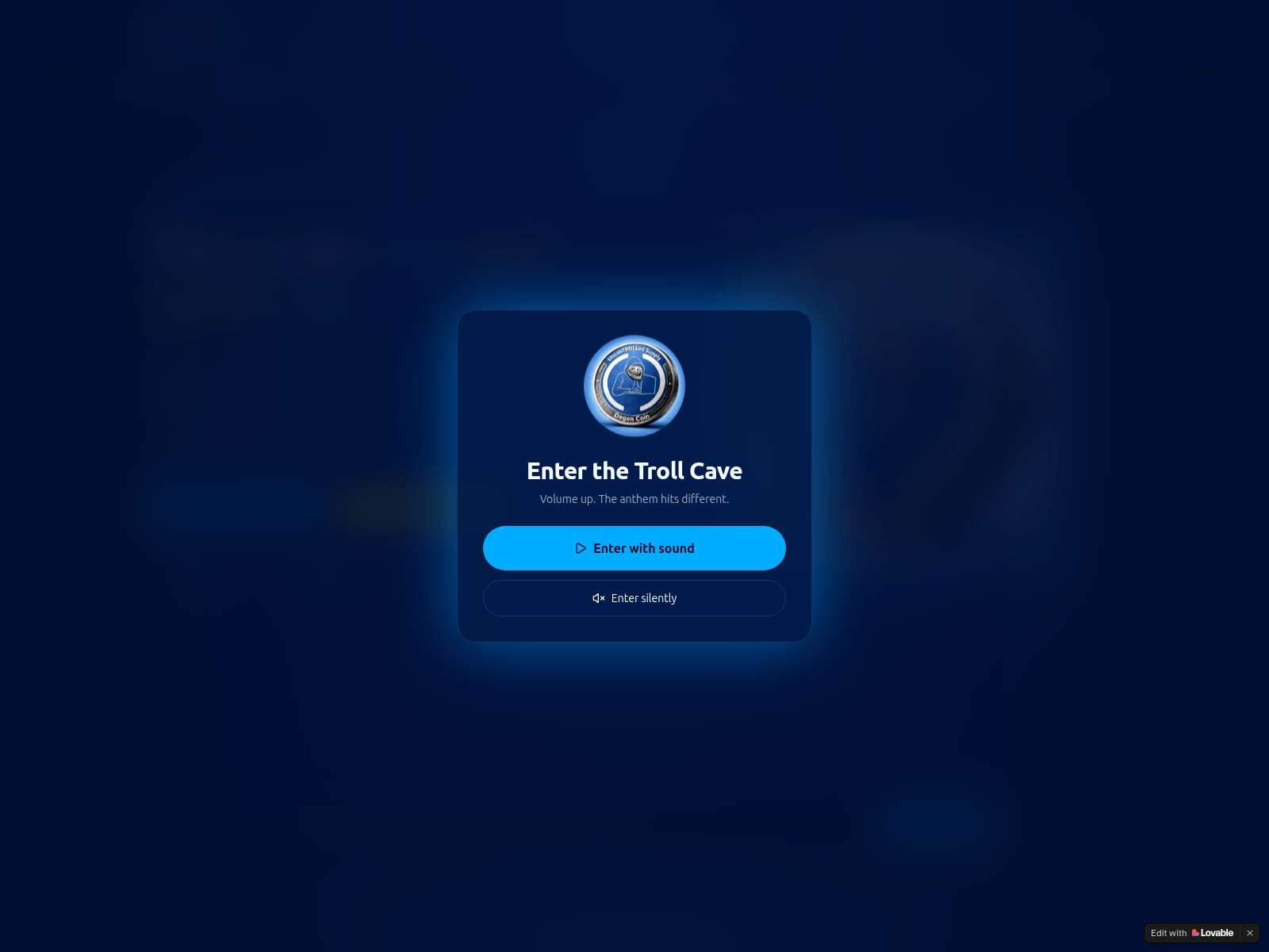 Screenshot of trollusdcpump.fun