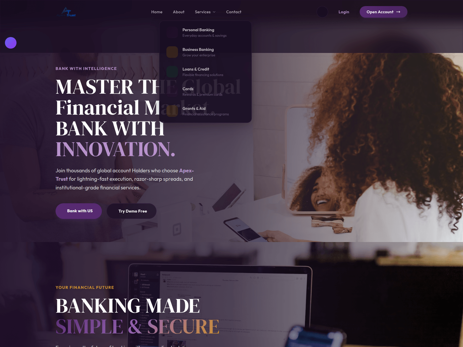 Ảnh chụp màn hình của apex-trust.com