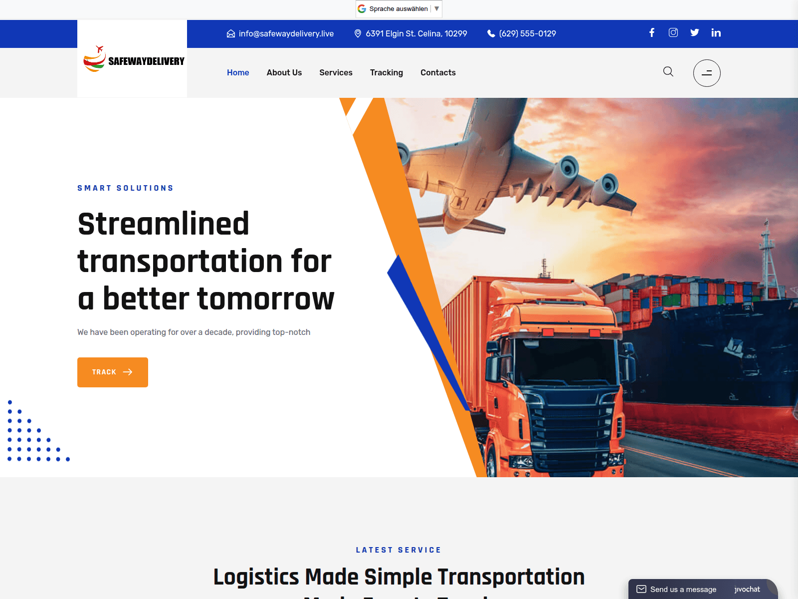 Скриншот сайта logistrackdelvs.icu