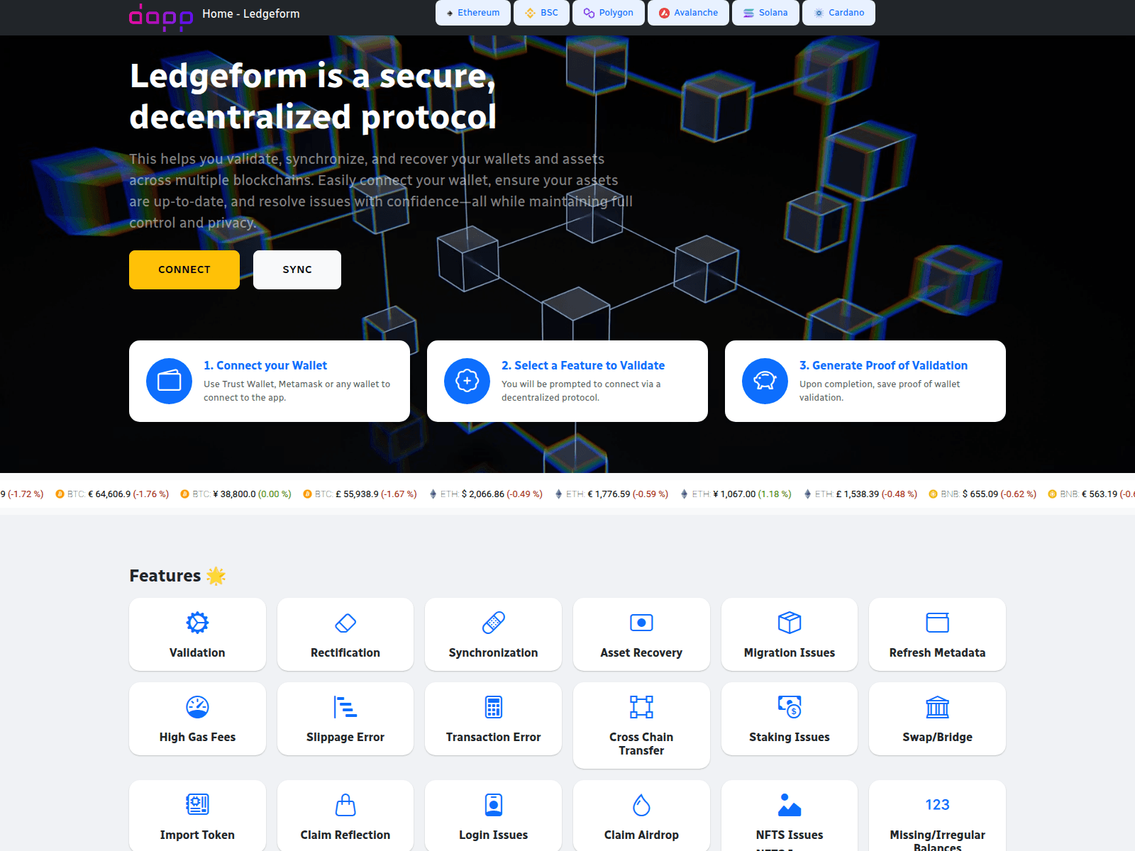 Screenshot of ledgeform.pages.dev