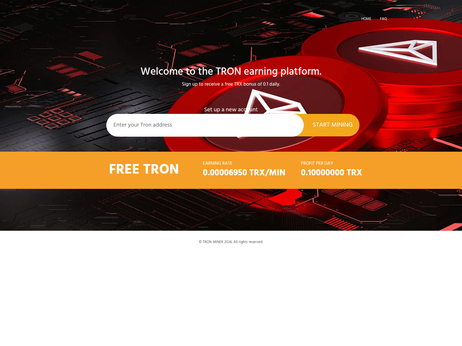 Screenshot of mail.tronminer.click
